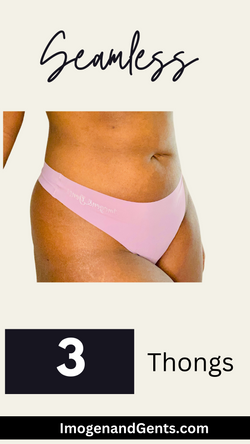 Seamless Purple Thong 3 pack
